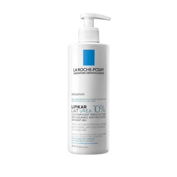 Lipikar Urea 10% - Lait Hydratant Anti-Squames, Anti-Rugosité - 400ml