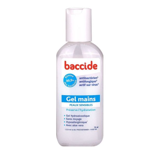  Gel Mains Désinfectant Peaux Sesibles - 75ml