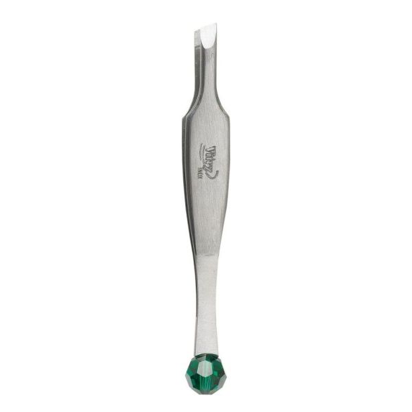 Pince à épiler Inox doré cristaux Swarovski - none