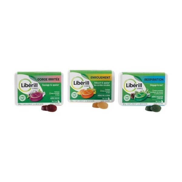 Libérill, gommes enrouement - 50g