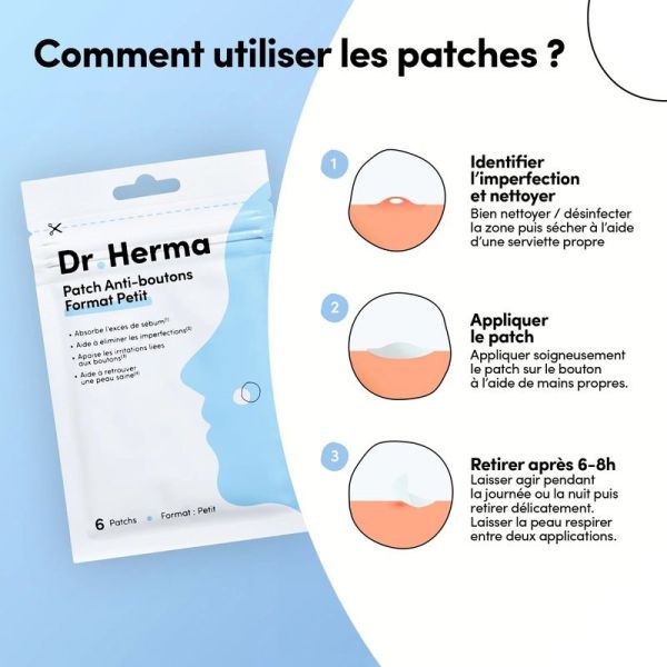 Patch anti-boutons Original format petit - 6 patchs