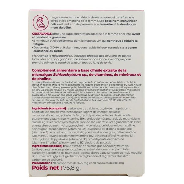 GESTAVANCE - 30 comprimés + 30 capsules