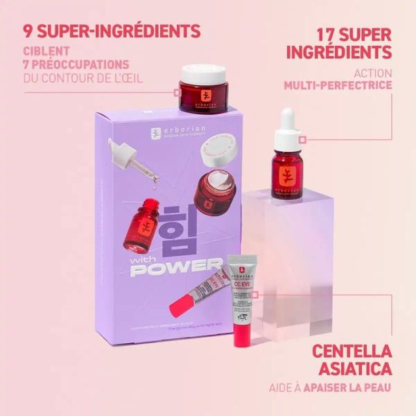 With Power Coffret Les Incontournables Jour et Nuit - Skin Therapy Eye 15 ml, Skin Therapy Oil 10 ml, CC Eye 3 ml