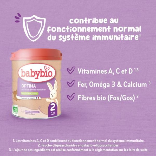 Optima 2ème âge - Avec Fibres - Boîte de 800g