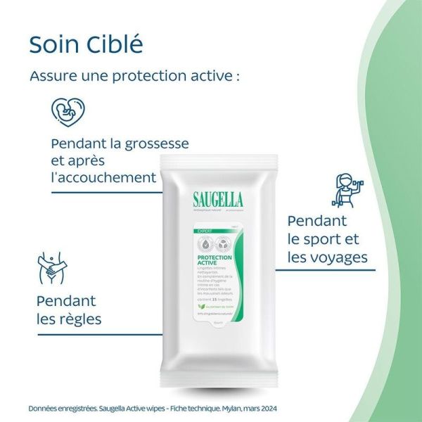 Expert Protection Active Lingettes Intimes - 15