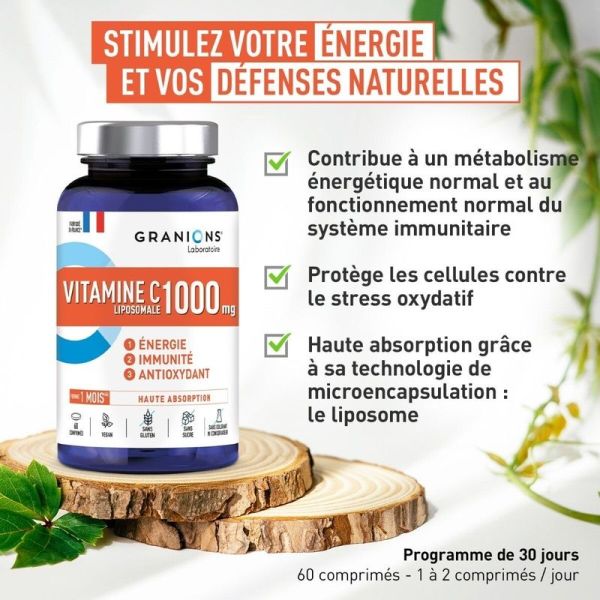 Vitamine C Liposomale 1000 mg - 60 comprimés
