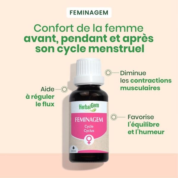 Complexes de bourgeons Feminagem - cycle menstruel - 30 ml