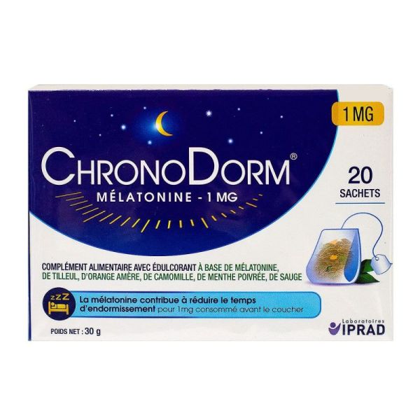 ChronoDorm Mélatonine 1 mg - 20 Sachets