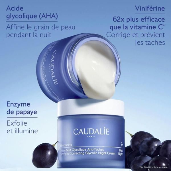 Vinoperfect Crème Nuit Anti-Taches à la Viniférine & Acide Glycolique - 50mL