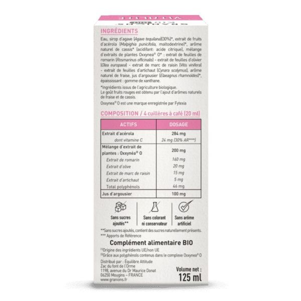 Kid Bio Vitalité - Solution Buvable Goût Fruits Rouges - 125 ml