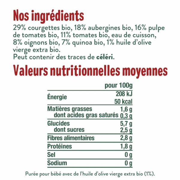 Ratatouille au quinoa - 190gr