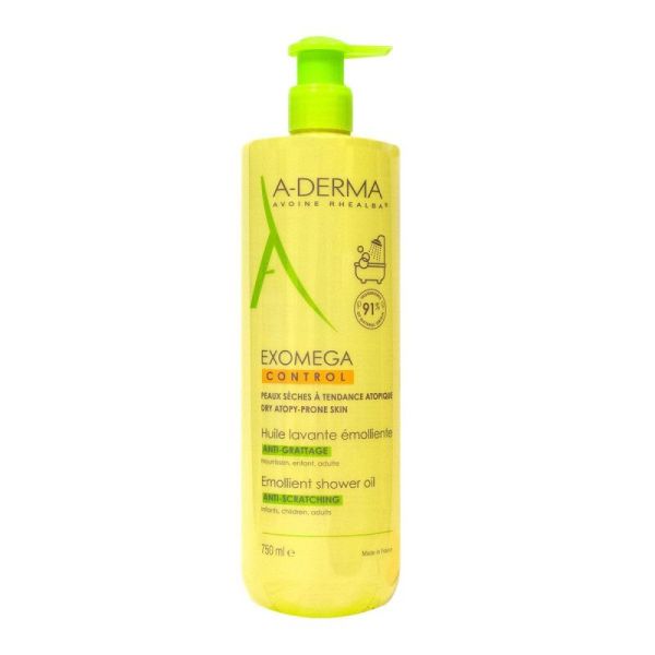 ADERMA Exomega Control Huile Lavante Émolliente - 750 ml