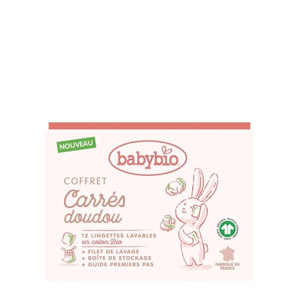 Coffret 12 lingettes lavables en coton bio