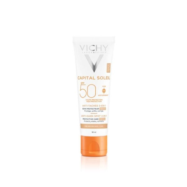 CAPITAL SOLEIL Soin anti-taches teinté 3-en-1 SPF 50+ - 50ml
