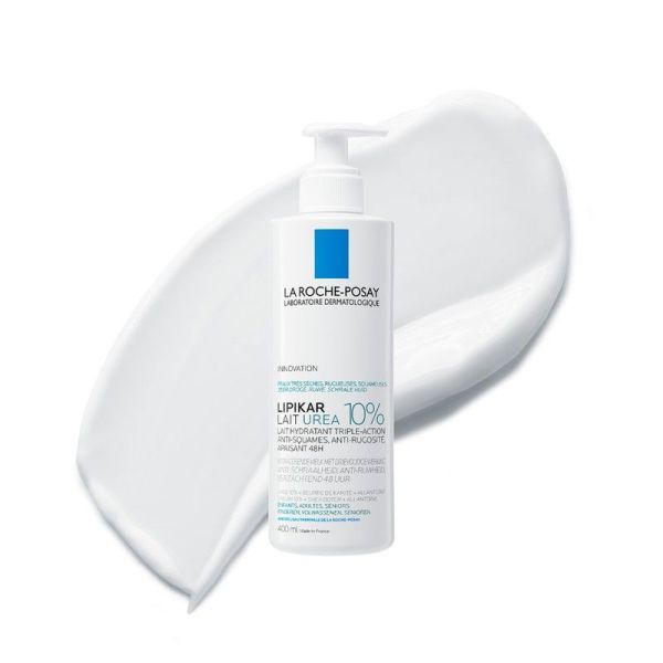 Lipikar Urea 10% - Lait Hydratant Anti-Squames, Anti-Rugosité - 400ml