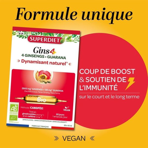 Ginseng Immunité Bio - 20 ampoules