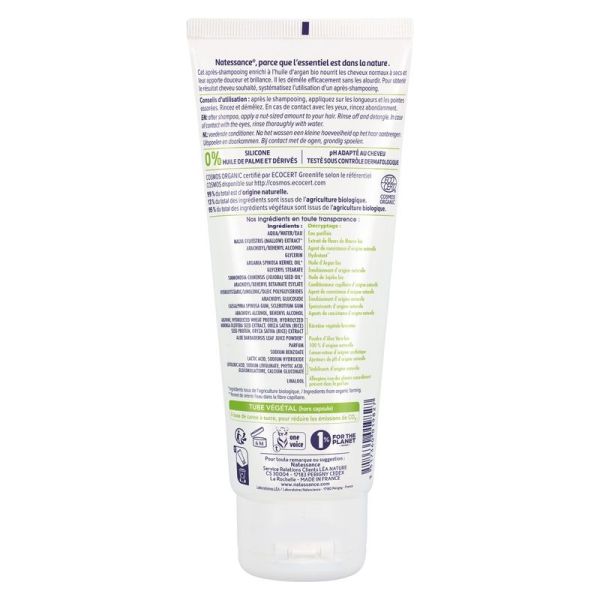 Après-Shampooing Nourrissant Argan Bio et Kératine Végétale - 200 ml