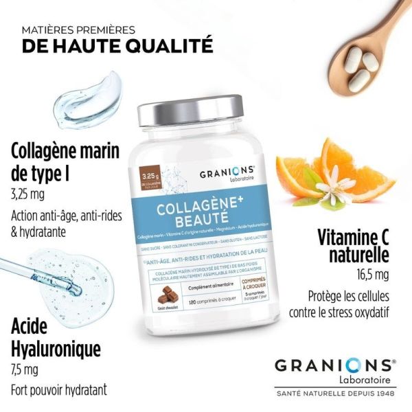 Collagène+ Beauté - Comprimé à croquer - Chocolat
