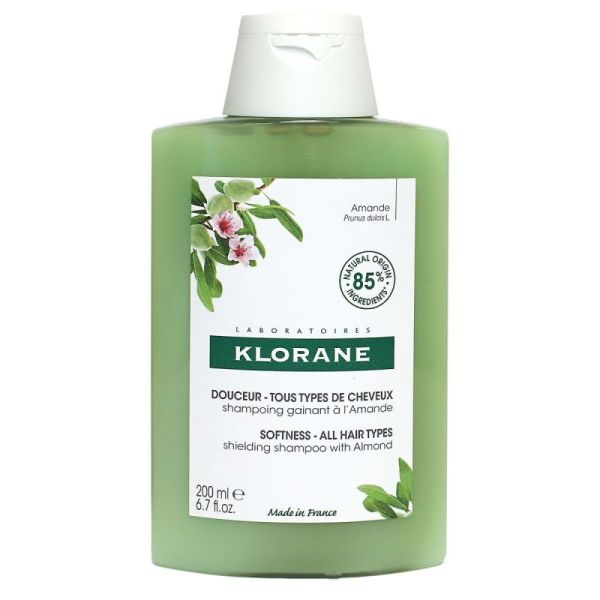 Klorane Douceur - Tous Types de Cheveux Shampoing Gainant à l'Amande - 200 ml