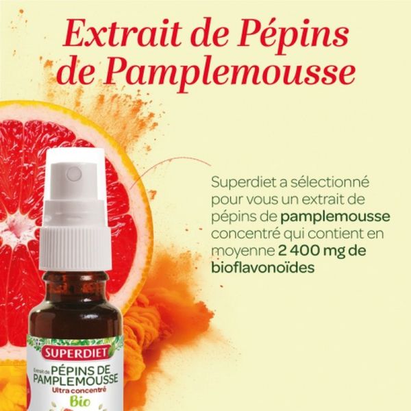 Extrait de Pamplemousse ultra concentré Bio - 20 ml