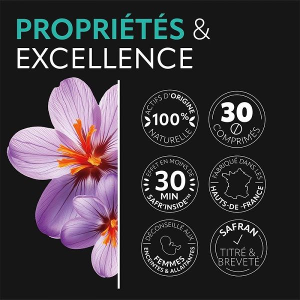 Détente Flash - Safran & vitamines B9-B12 - 30 comprimés
