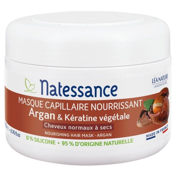 Masque Capillaire Nourrissant Argan et Kératine Végétale - 200ml