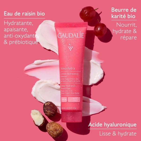 VinoHydra Crème Hydratation Intense à l'Acide Hyaluronique & Beurre de Karité