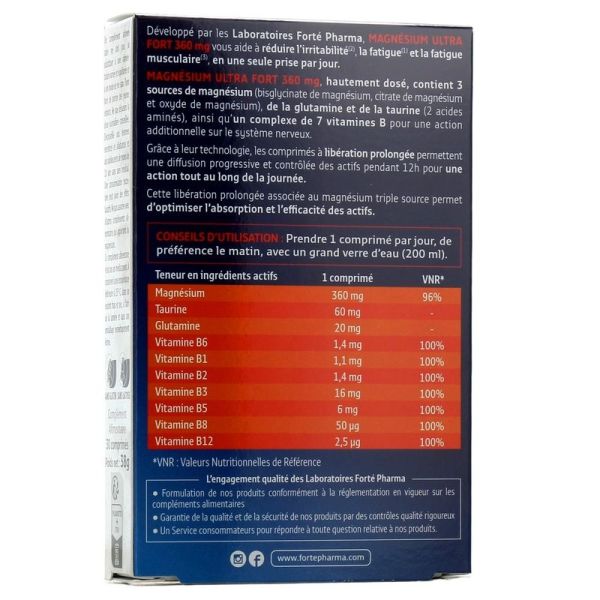 Magnésium Ultra Fort 360 mg - 30 sticks orodispersibles