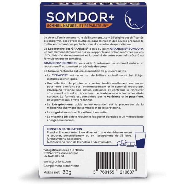Construction musculaire Somdor+ - 30 comprimés