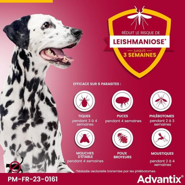 Advantix Chien Moyen entre 10 et 25 kg – 4 x 2,5 ml
