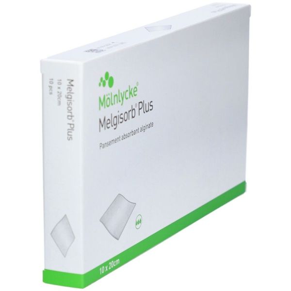 Melgisorb Plus Pansement Alginate Absorbant Stérile - 10x20cm