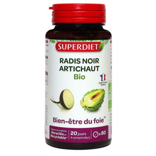 Radis noir Artichaut Bio - 80 comprimés