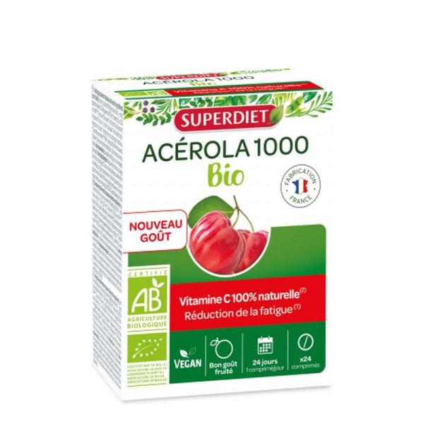 Acérola 1000 Bio - 24 comprimés