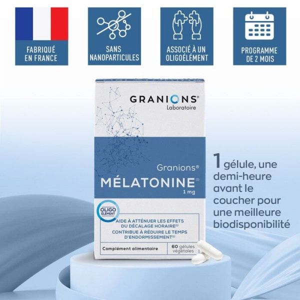 Mélatonine 1 mg - 60 gélules