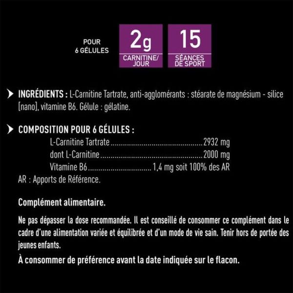 Pure L-Carnitine 2g - 90 gélules