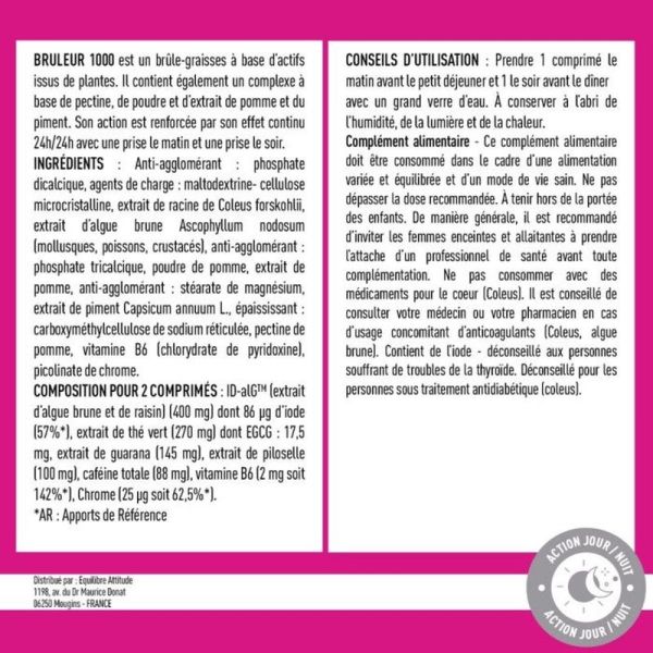 Brûleur 1000 - 60 comprimés