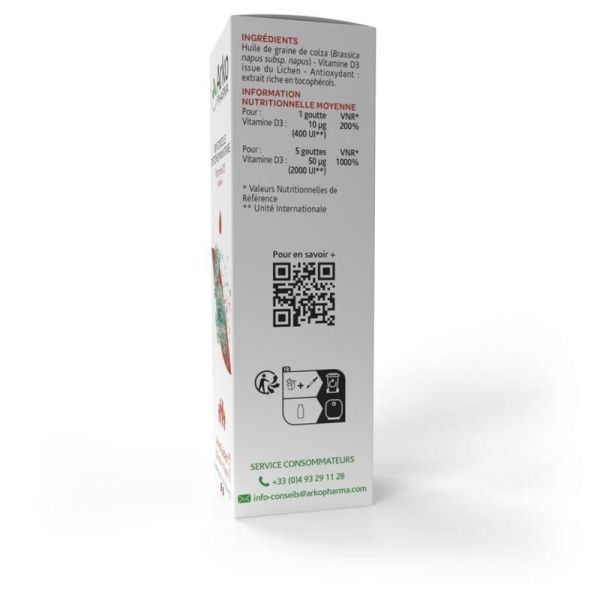 Arkofluides® Vitamine D3 Végétale - none
