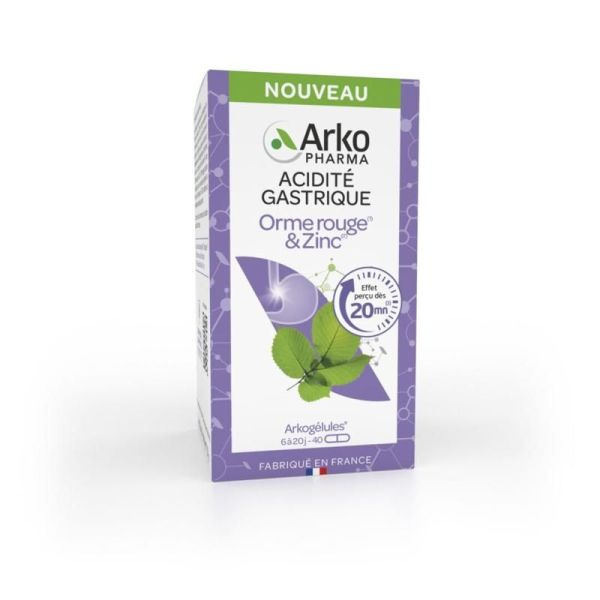 Arkogélules Orme rouge et Zinc - 40 gélules