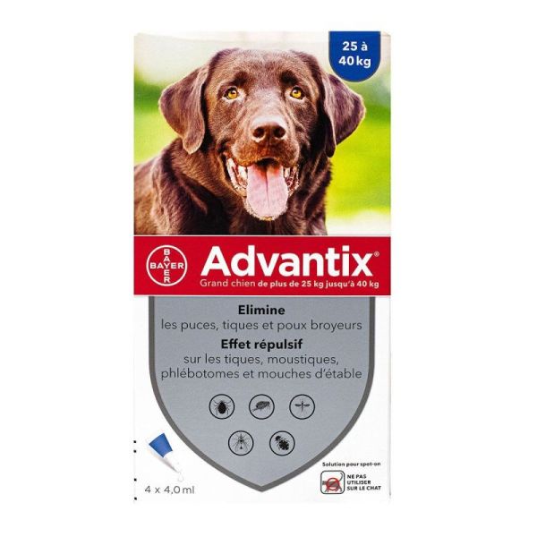 Advantix Grand Chien 25-40kg, 4 pipettes