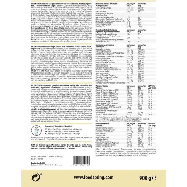 Vegan Shape Shake Vanille - 900 g