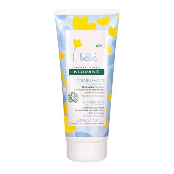 Klorane Bébé Crème Lavante Cold Cream - 200ml