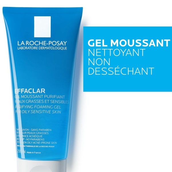Effaclar Gel Moussant Nettoyant Purifiant Visage - 200ml