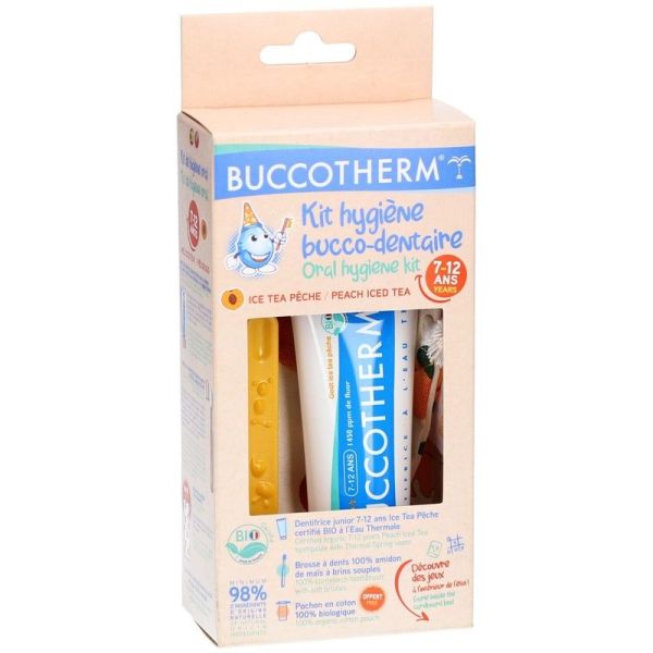 Kit hygiène bucco-dentaire junior Ice Tea Pêche