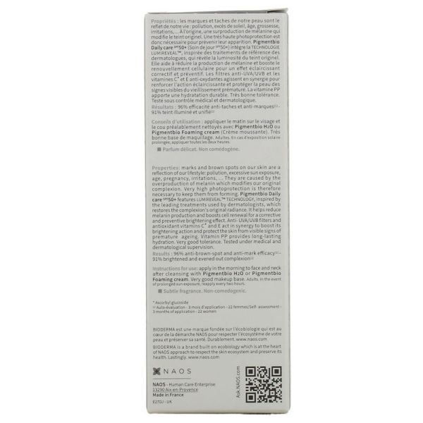 Pigmentbio Daily care SPF 50+ - 40 ml