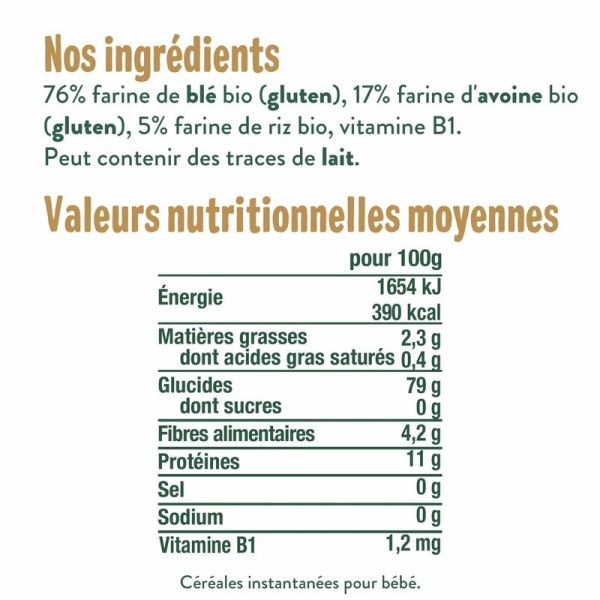 Céréales avoine blé riz - 200gr