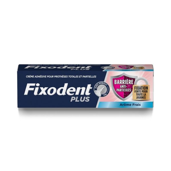 Crème Adhésive pour Prothèses Barrière Anti-Particules + Fixation Forte pour toute la journée - 40 g