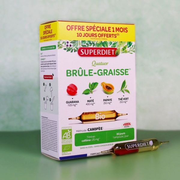 Quatuor Brûle-graisse Bio 20+ - 10 ampoules
