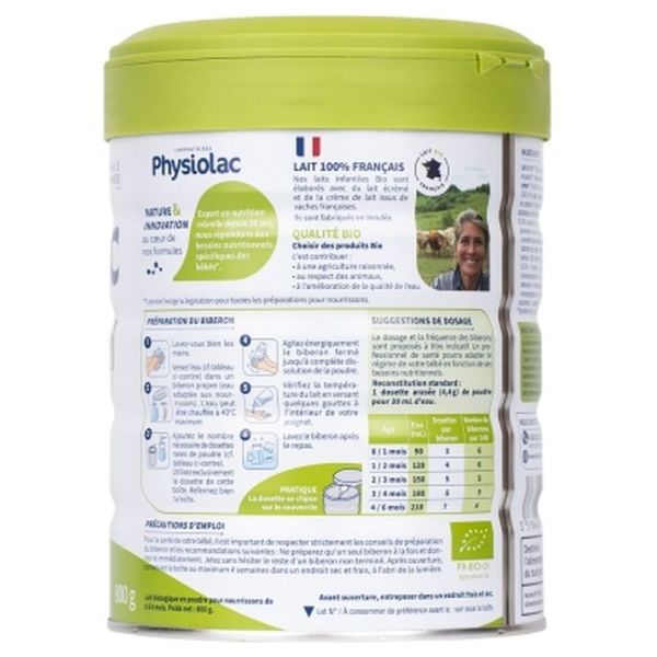 Lait Bio 1er âge - 800g