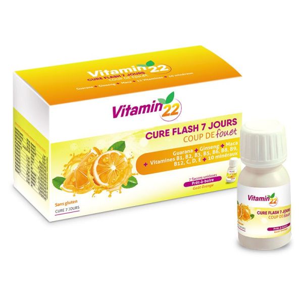 VITAMIN'22 Cure Flash 7 Jours - 7 Unidoses de 30ml 