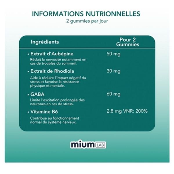 Gummies Stress Sans Sucres - 42 gummies
